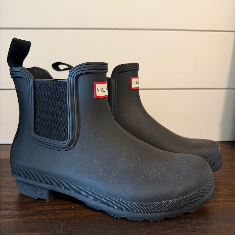 Hunter Matte Black Ankle Boots